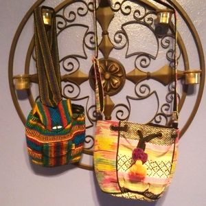 2 knitted bags